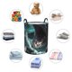 thumbnail image 4 of Fotbe Wave Ocean Animal Shark Cesto de Ropa con Asas, Cesto Impermeable de Gran Capacidad, Bolsa de Lavado para Dormitorio, Cesto de Ropa con Ruedas y Asas-Small, 4 of 6