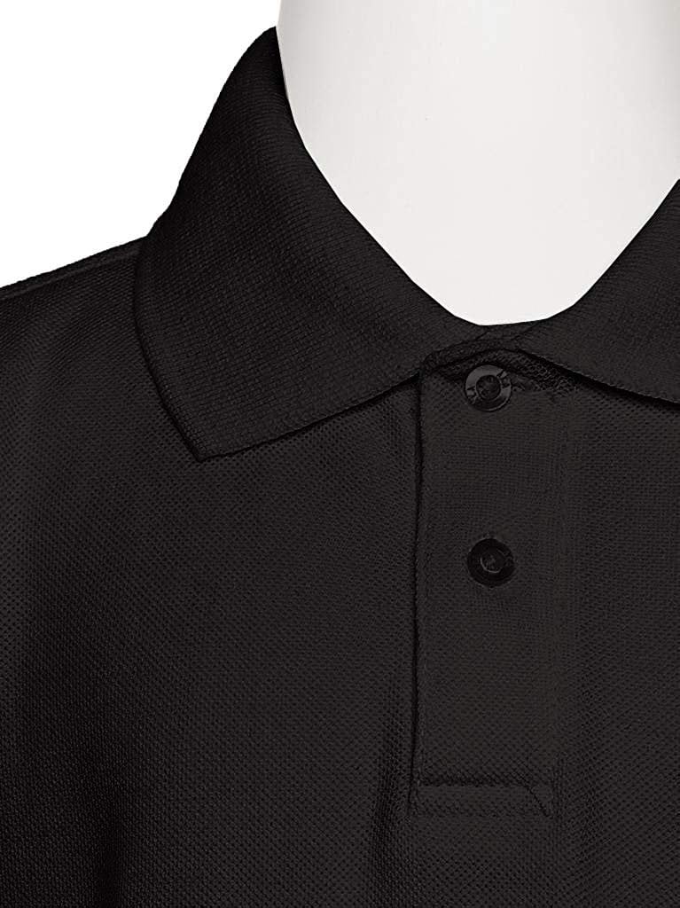 AKA Boys Wrinkle Free Polo Shirt Short Sleeve Pique Chambray Collar Comfortable Quality Coral 10