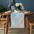 thumbnail image 2 of Blue Coastal Wave Table Runner - 120 Inch Long, Kitchen Dining Table Runner Dresser Scarves, Summer Modern Ocean Beach Farmhouse Decor for Coffee Tables Wedding Party Banquet, 2 of 8