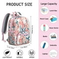 thumbnail image 6 of Watercolor Flower Pattern Students Backpack - Artistic Bright Tropical Flower and Leaves Print, Lightweight and Durable School Bag, 6 of 6