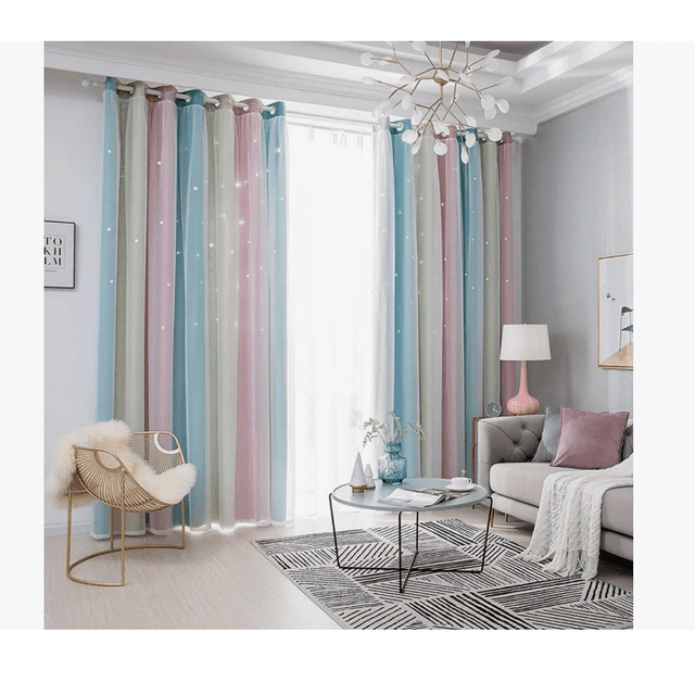 2piezas Cortinas Blackout Para Niños color multicolor