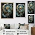 thumbnail image 4 of Designart "Crescent Moon and Stars Symbols" Symbols Floater Framed Canvas Print, 4 of 7