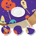 thumbnail image 4 of Halloween Elastic Fitted Table Cover for Round Table 52 Inch - Pumpkin Themed Washable Fabric Kitchen Dining Decor, 4 of 6