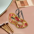 thumbnail image 4 of Unique Bargains 1 Pc Jazz Cloth-Wrapped Flat Head Half Face Party Mask for Masquerade Party Red, 4 of 5