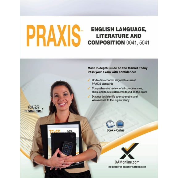 Praxis English Language, Literature and Composition 0041, 5041 Book and Online, (Paperback)