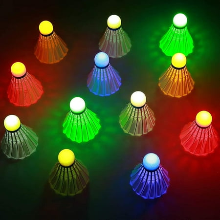 Badminton Shuttlecock Set Of 6 Led Badminton Shuttlecocks Birdies