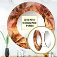 thumbnail image 3 of Designart "Radiant Sunset Among The Palm Trees" Palms & Palm Trees Round Mirror Wall Decor Traditional - Large Pink Round Bathroom Mirror - Round Mirror - 23" x 23", 3 of 6