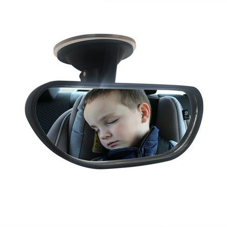 Baby Car Mirror for Back Seat | View Your Child in Rear Facing Car Seat | See Children or Pets in Backseat | X Large | Crash Tested Best Infant Safety Double-Strap Mirror | Wide Angle | (Best Sports Cars With Back Seats)