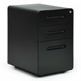 thumbnail image 1 of Gymax 3-Drawer Mobile File Cabinet W/Anti-tilt Mechanism Legal/Letter Size Black, 1 of 10