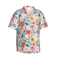 thumbnail image 2 of JUNZAN Floral Ditsy Pattern Hawaiian Shirt for Men,Summer Beach Casual Short Sleeve Button Down Shirts-Small, 2 of 9