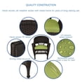 thumbnail image 5 of Jeco 5 Piece Resin Wicker Outdoor Patio Dining Set in Espresso w/Green Cushion, 5 of 10