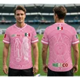thumbnail image 4 of Mexico Soccer Jersey Men, Men's Light Pink Virgencita & San Juditas Mexico 2026 Soccer Jersey, 2026 Soccer Fan Shirt, Aztec Calendar Graphic Mexican Pride Culture Jersey, 4 of 9