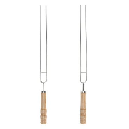 

2Pcs Meat Skewers Sticks BBQ Skewers Kebab Sticks Camping BBQ Accessories