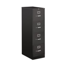 Hon 4 Drawers Vertical Lockable Filing Cabinet Black Walmart Com
