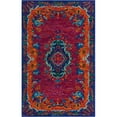 thumbnail image 1 of Unique Loom Calypso Zone Médaillon Floral Tapis 5' 3 x 8' Rectangle Fuchsia/Orange, 1 of 1