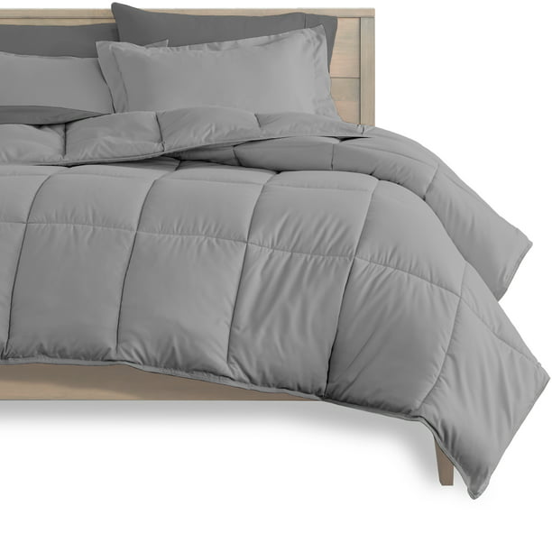 Bag Cal King Comforter Set, Light Gray King Bedding Set