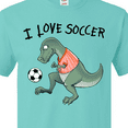 thumbnail image 4 of Inktastic I Love Soccer-Dinosaur in Orange T-Shirt, 4 of 5