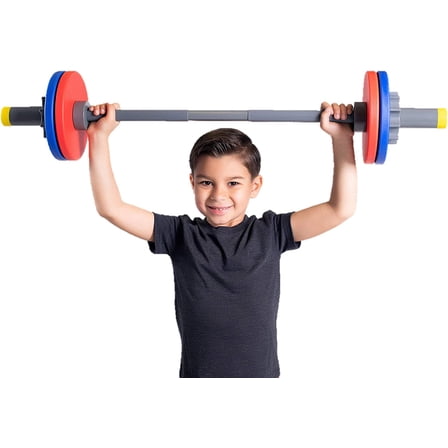 ®   Barbell Mini - Adjustable Kids Barbell Toy Weight Set for Kid Fitness, Weightlifting and Power lifting - Safe,  Kid's Gym Workout and Exercise Equipment for Toddlers and Children