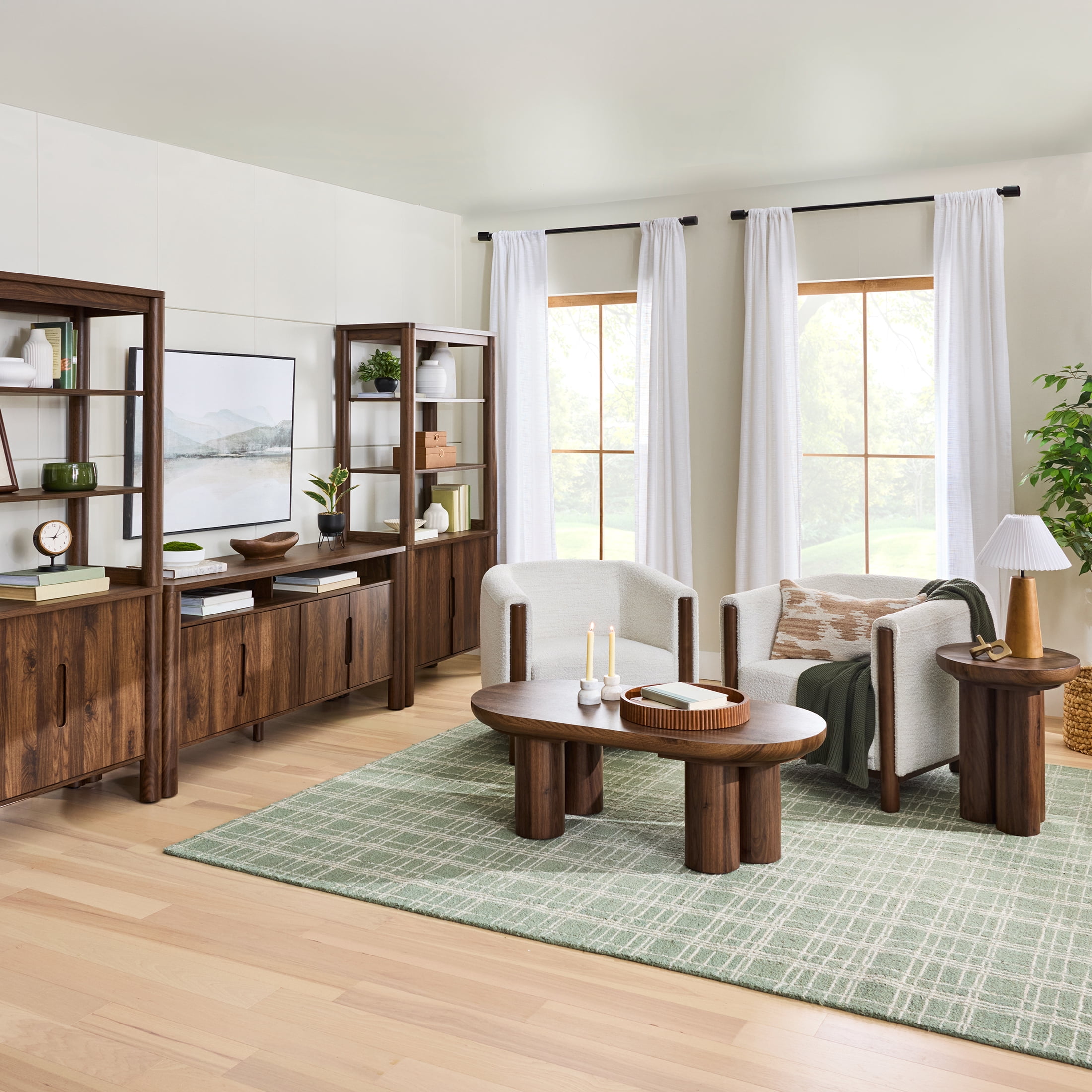 Better Homes & Gardens Adlin End Table, Walnut Finish
