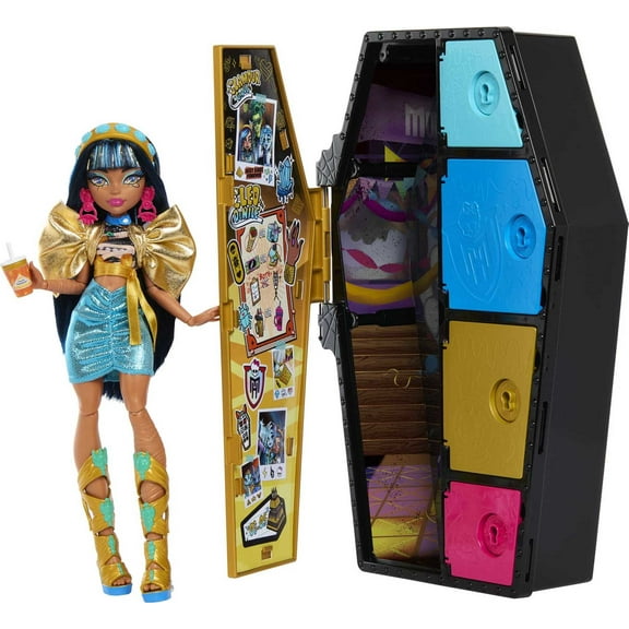 Monster High Skulltimate Secrets Cleo de Nile Doll and Fashion Set with Dress-Up Locker
