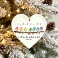 thumbnail image 2 of 2Pcs Heart Shaped White Acrylic Ornament, 3.15" Bible Verse Songbirds Hanging Sign Inspirational Religious Gifts Home Tree Decor, 2 of 7