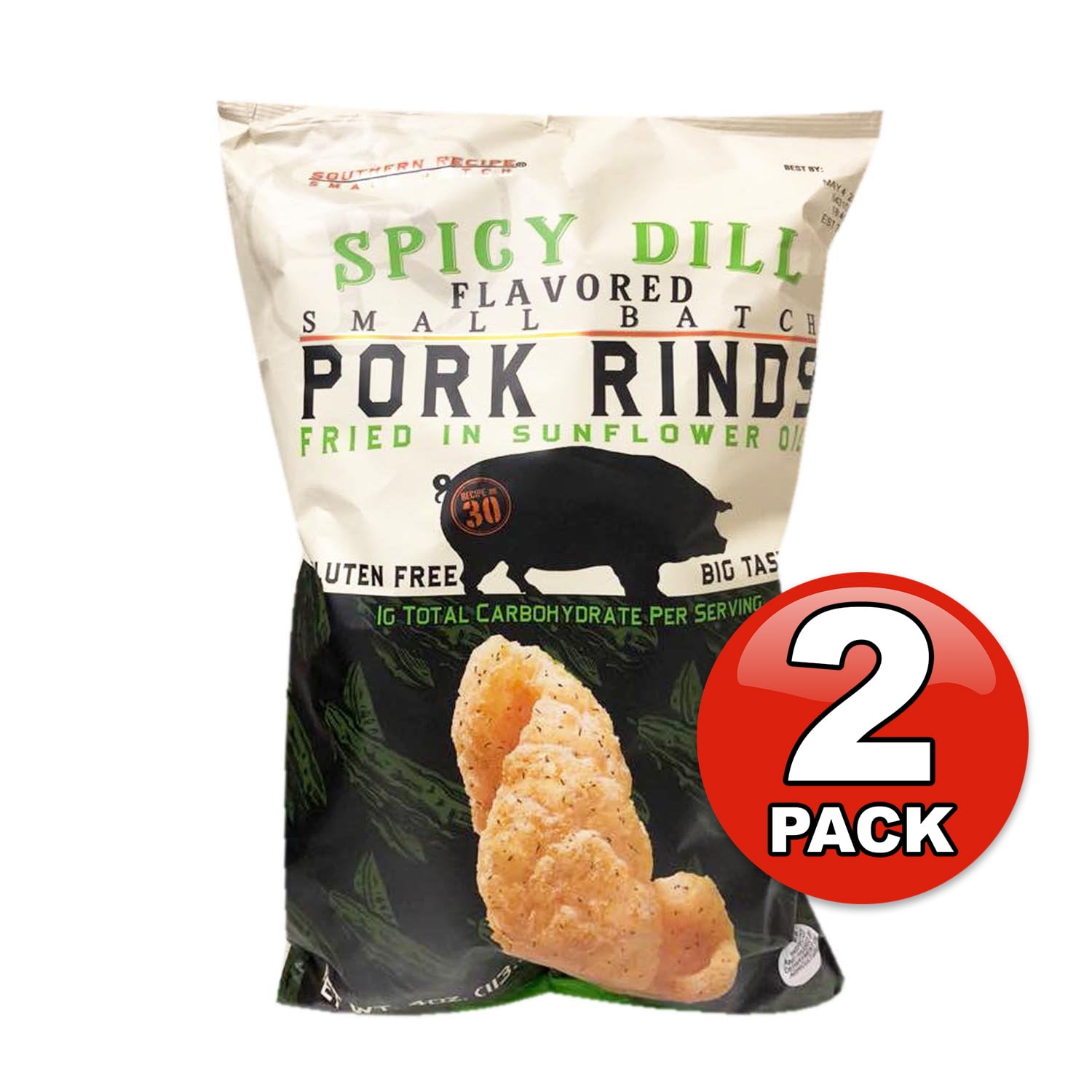 Southern Recipe Small Batch Classic Pork Rinds, Low Carb, KetoFriendly