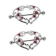 thumbnail image 1 of 1 Par de Anillos para El Pezones Del D Del Acero Inoxidable Del de Cristal, 1 of 9