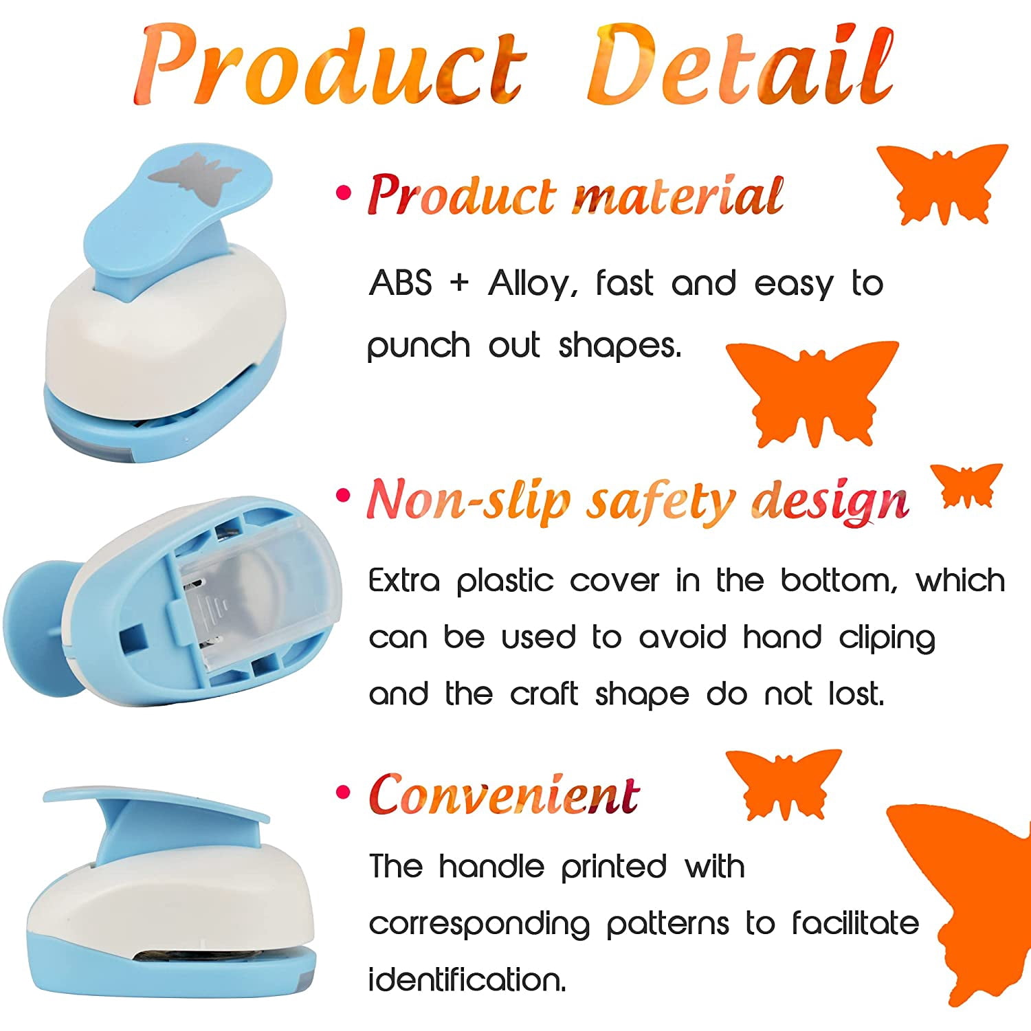 Butterfly Punch Cutter 1-inch, Paper Punches, Craft Lever Punch Handmade, Hole Shape for Paper Crafting, Scrapbook, Cards Decoration, DIY Arts.