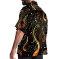 thumbnail image 3 of Note Men's Short Sleeve Spread Collar Poplin Shirt, Casual Printed Button Down Summer Beach Tops for Men, Unisex Comfortable Shirts, 3 of 6
