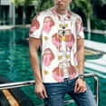 thumbnail image 6 of Lsque Sloth with Donuts1 Pattern Mens Polo Golf Shirts Funny Graphics Shorts Sleeve Button Shirts Baseball T-shirt-Large, 6 of 7