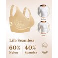 thumbnail image 5 of Jelly Bra for Women Supportive Wireless Deep V Push Up Full Coverage No Underwire Seamless Plus Size for Women with 360掳 Jelly Strip Support Comfort Daily Bra, 5 of 6