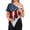Dark Blue, variant on Post Shoulder Surgery Shirts for Women Tear Away Short Sleeve Zipper Shoulder Tops Full Open Side Snap Hospital Post Surgery Clothing