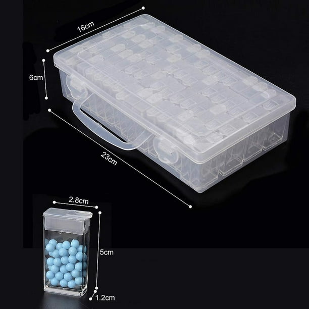 42/84 Grids Clear Plastic Organizer Box Storage Container Jewelry Box For  Beads Art Diy Crafts Jewelry Fishing Tackles With 5 Sheets Label Stickers 