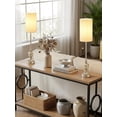 thumbnail image 6 of NATYSWAN Table Lamps Set of 2 - 28" Tall Skinny Brushed Nickel Finish Resin Table Lamp for Living Room,Traditional Candlestick Lamp with Pull Chain for Console Table,Dining Room, 6 of 8