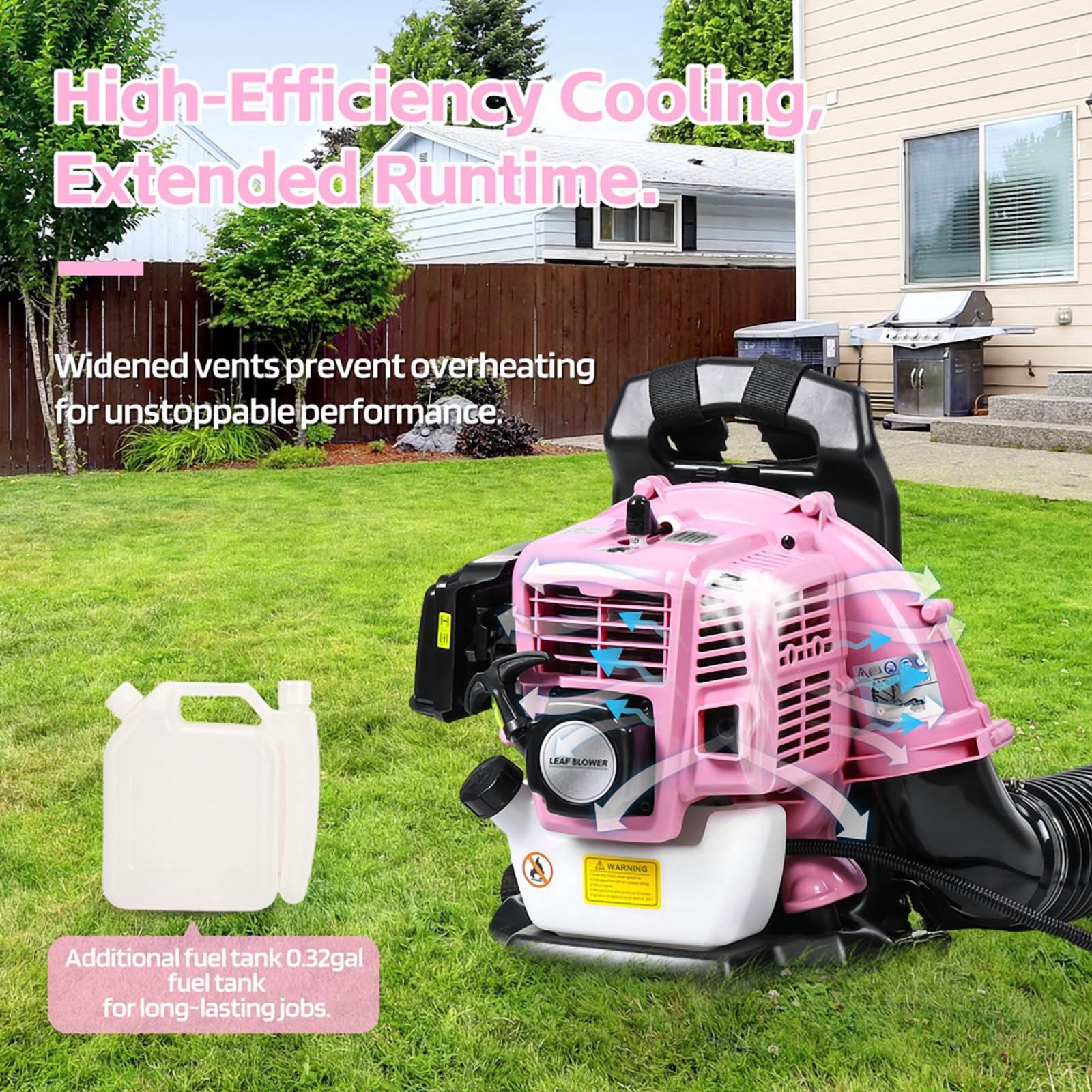 Gas Leaf Blower, 52CC 1.7 HP 2-Stroke Backpack Leaf Blower, 550 CFM , 200 MPH , Powerful Clearing Performance and Ergonomic Harness System