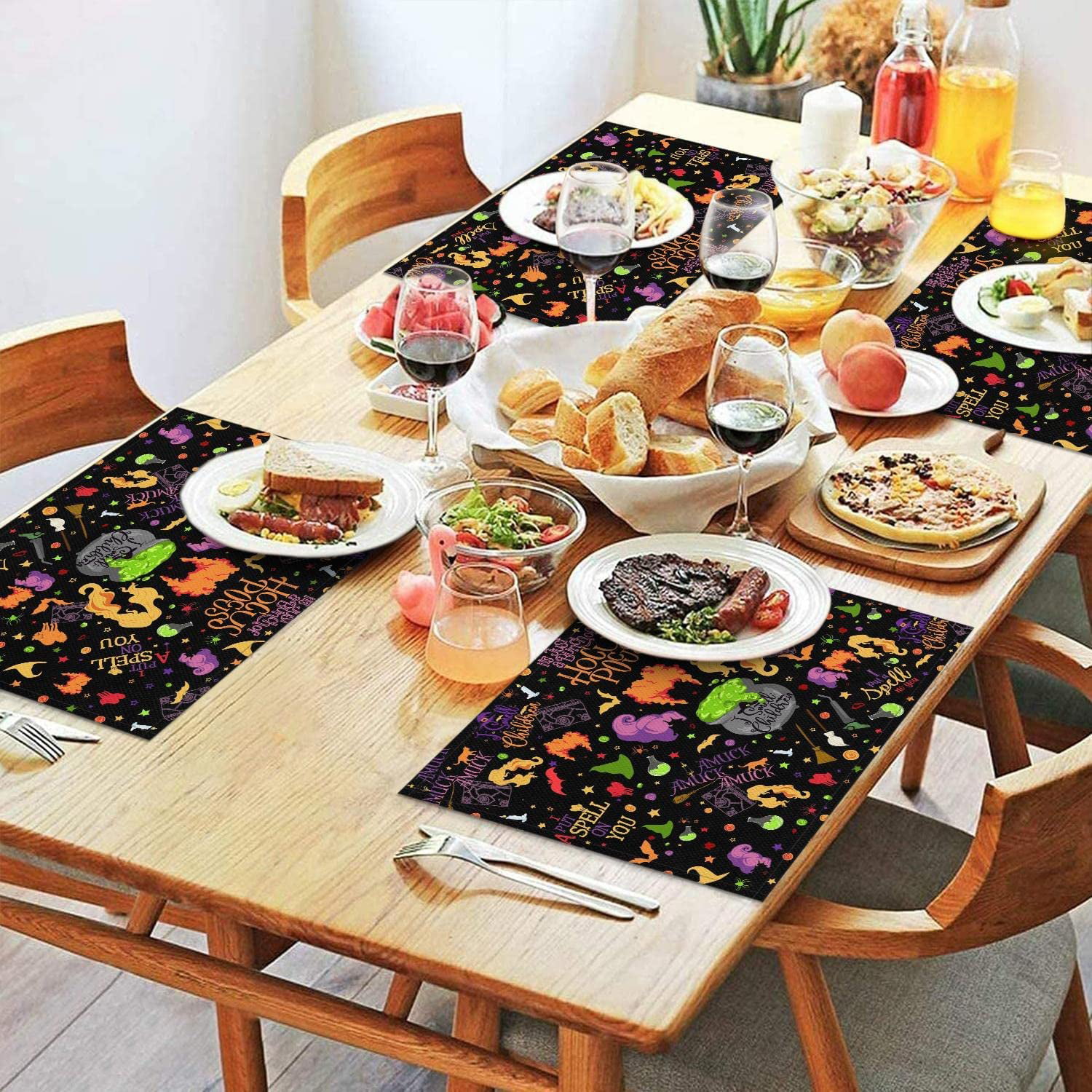 1pc 57x40cm Halloween Decorations Pumpkins and Witch Dish Towels Kitchen  Decor Gift Witches and Black Cats Table Dinner Supplies - AliExpress