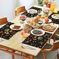 thumbnail image 3 of Halloween Placemats, Sanderson Witches Placemats Set of 4，Suitable for Sisters Party Picnic Dinner Decor, Orange & Black, 3 of 5