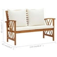 thumbnail image 2 of vidaXL Patio Furniture Set 2 Piece Bench Seat with Table Solid Wood Acacia, 2 of 9