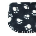 thumbnail image 3 of Cute Dog Bed Mats Soft Flannel Fleece Paw Foot Print Warm Pet Blanket Sleeping Beds Cover Mat For Small Medium Dogs Cats black white, 3 of 8