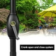 thumbnail image 6 of 7.5 ft Patio Umbrella Outdoor Market Table Umbrella with Crank, 6 Ribs, Polyester Canopy, Black, 6 of 7