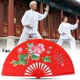 thumbnail image 1 of Bamboo Fan, Lightweight Tai Chi Fan, Environmental For Tai Chi Trainin, For Dance ANGGREK Bamboo Fan, 1 of 8