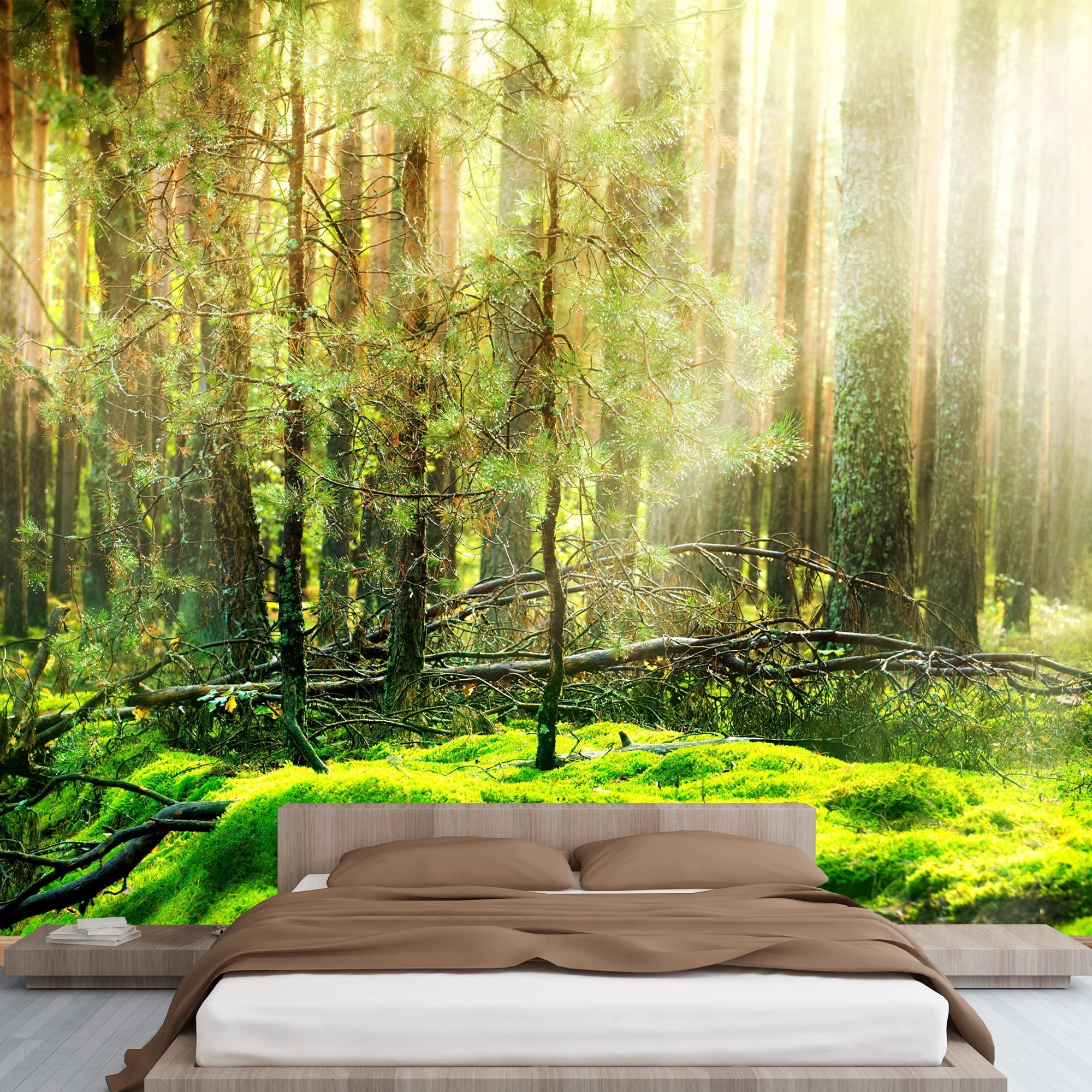 wall26 - Forest - Removable Wall Mural | Self-Adhesive Large Wallpaper - 100x144 inches