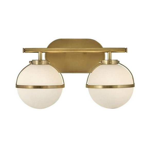 10W 2 Led Bathroom Vanity in Mid-Century Modern-Scandinavian Style 15 inches Wide By 9.25 inches High-Heritage Brass Finish Bailey Street Home