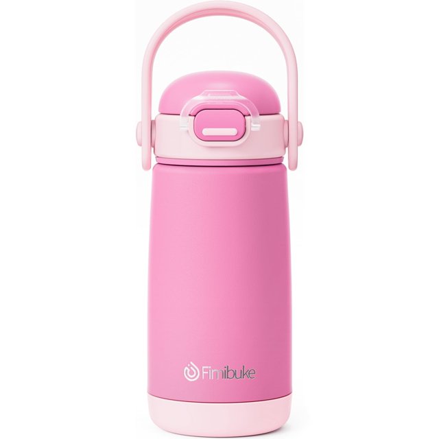 Botella de agua aislante Fimibuke Kids de 420 ml con tapa y asa