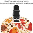 thumbnail image 4 of Square 2Pack PU Leather Bird Leaf Autumn Fall Cruise Luggage Tag with Privacy Cover and Name ID Tag for Travel Handbags Backpacks Luggage Tags, 4 of 6