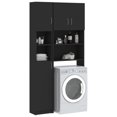 thumbnail image 2 of vidaXL Washing Machine Cabinet Set Black Engineered Wood, 2 of 5