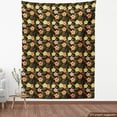 thumbnail image 4 of Ambesonne Hibiscus Fabric by the Yard Upholstery, Vintage Jungle Foliage Art, 5 Yards, Dark Brown Multicolor, 4 of 5