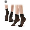 thumbnail image 5 of Luxtrada 10 Pairs Women Nylon Elastic Short Ankle Sheer Stockings Silk Short Socks (Black), 5 of 5