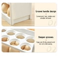 thumbnail image 4 of Xihbxyly Huevera de Tres Niveles con Capacidad para 30 Huevos, Organizador para Puerta de Refrigerador, Transparente, Plástico Duradero, Ahorra Espacio, Ideal para La Cocina, 25 X 19,5 X 9,8 Cm., 4 of 7