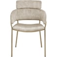 thumbnail image 4 of Meridian Furniture Yara Stone Velvet Dining Chair (Set of 2), 4 of 6